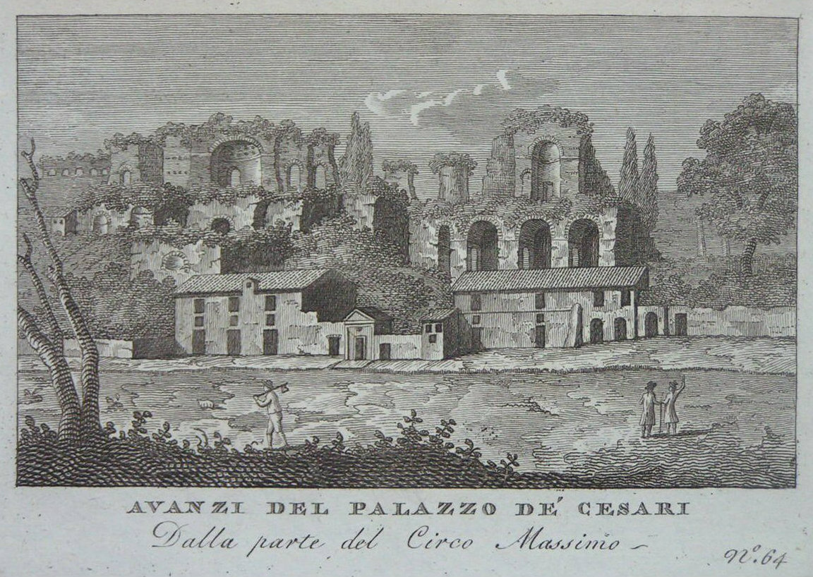 Print - Avanzi del Palazzo de Cesari Dalla parte del Circo Massimo