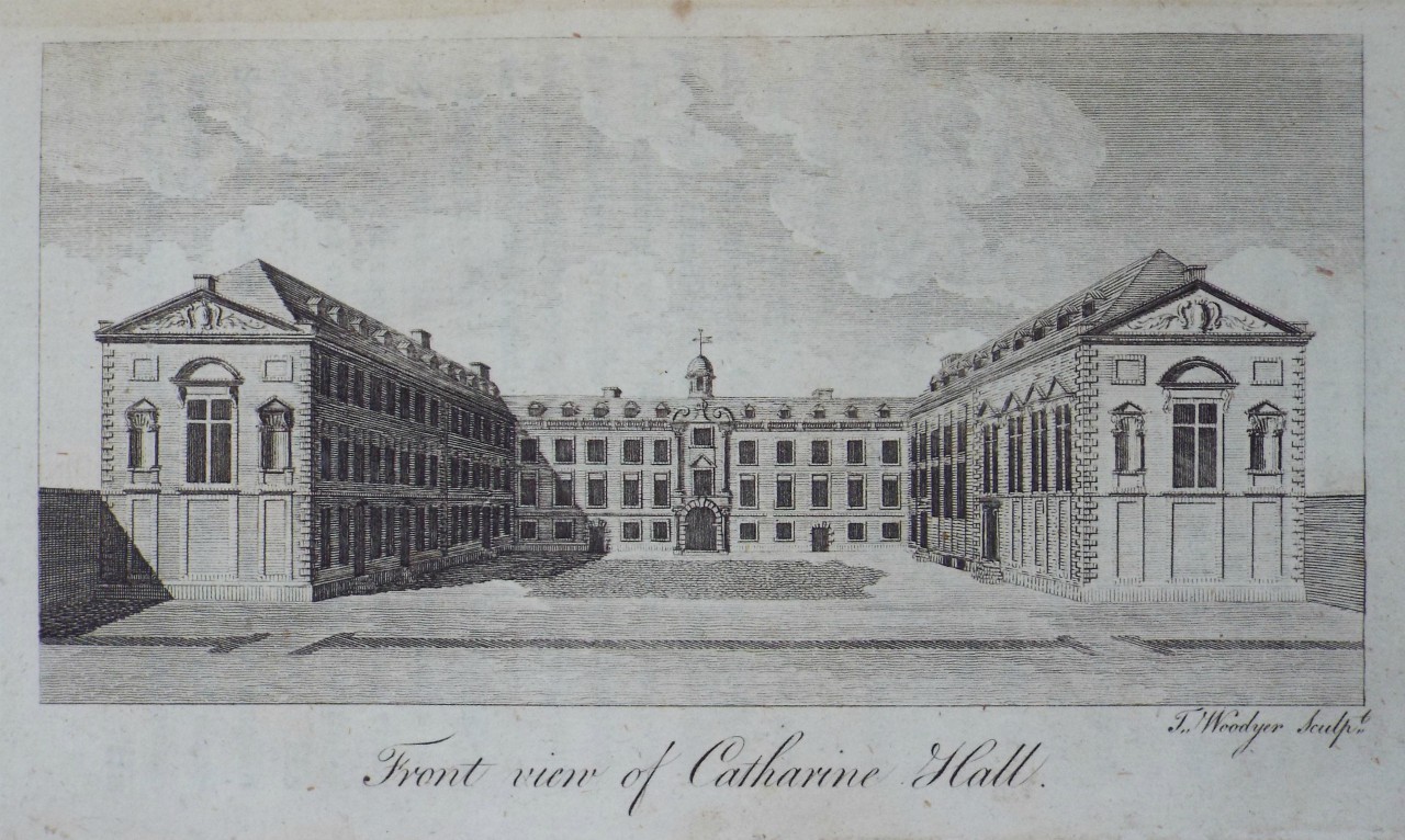 Print - Front view of Catharine Hall. - Woodyer