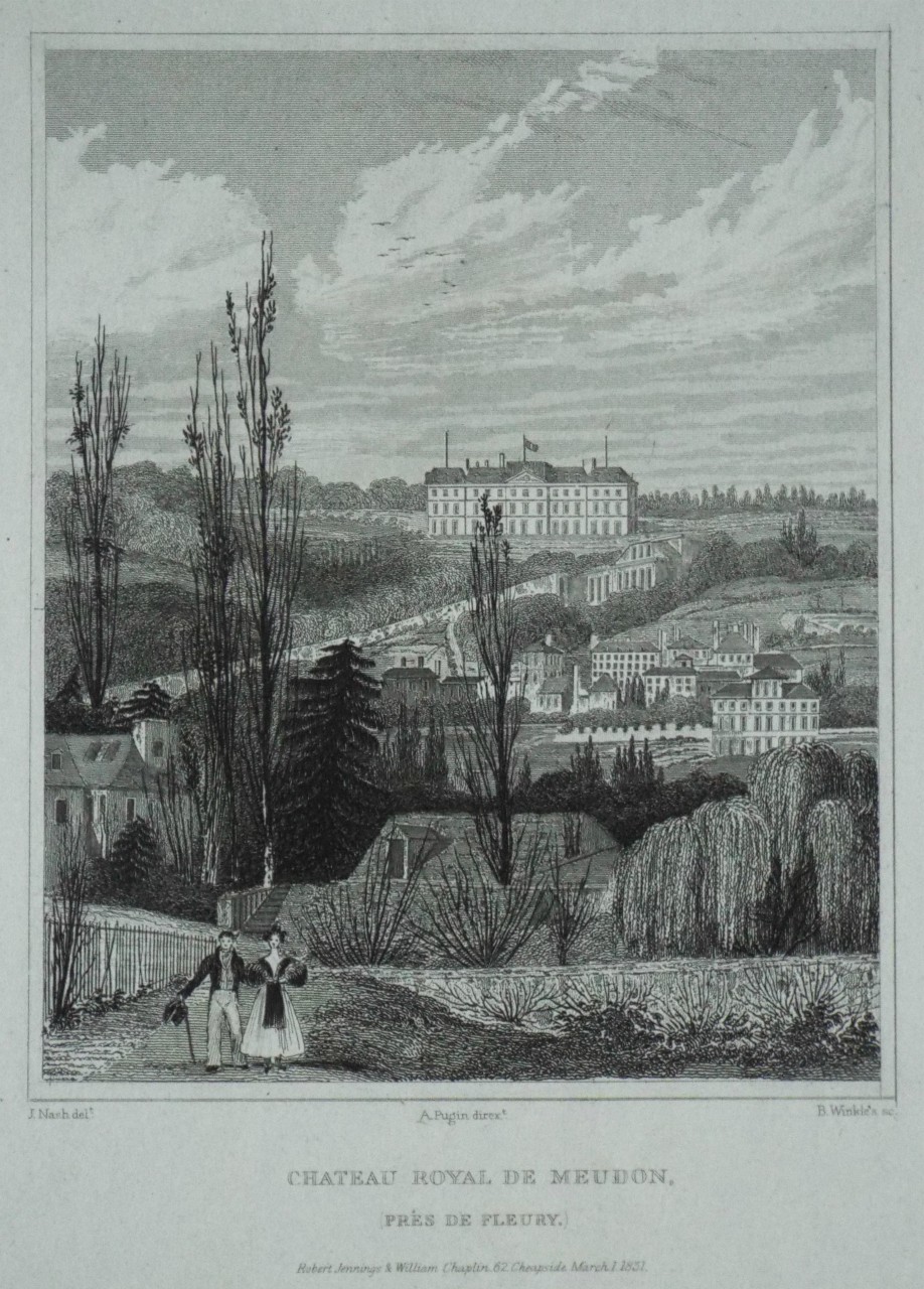 Print - Chateau Royal de Meudon, pres de Fleury. - Winckles