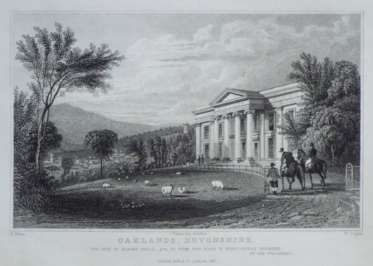 Print - Oaklands, Devonshire. - Taylor