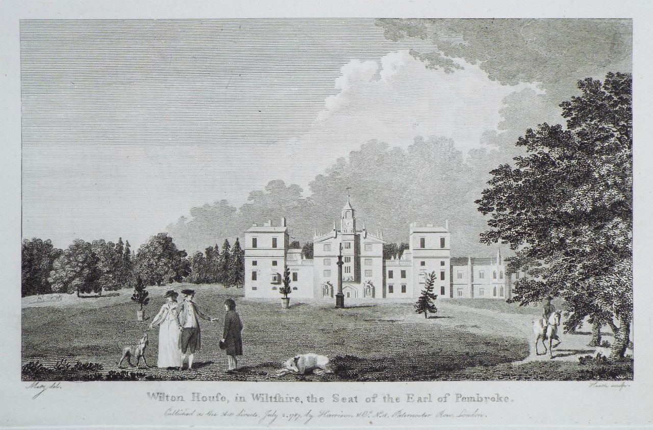 Print - Wilton House, in Wiltshire, the Seat of the Earl of Pembroke. - 