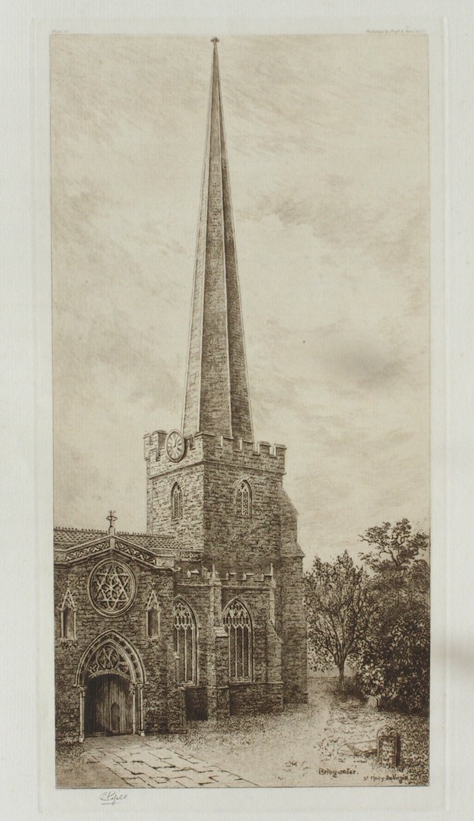 Etching - St. Mary Magdalene, Bridgwater - Piper