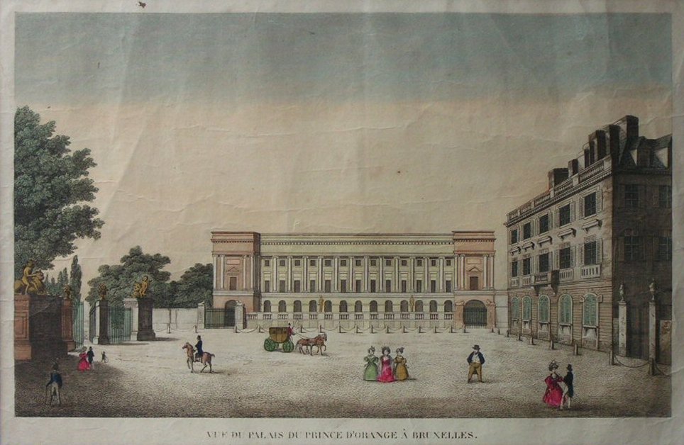 Print - Vue de Palais de Prince d'Orange a Bruxelles.
