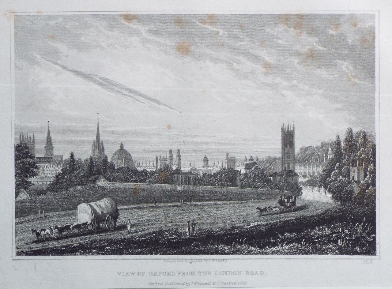 Print - View of Oxford from the London Road. - Whessell