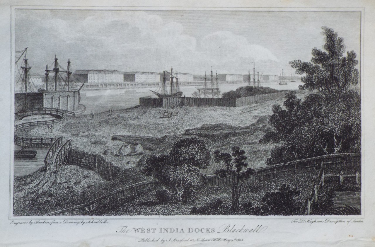 Print - The West India Docks Blackwall. - 