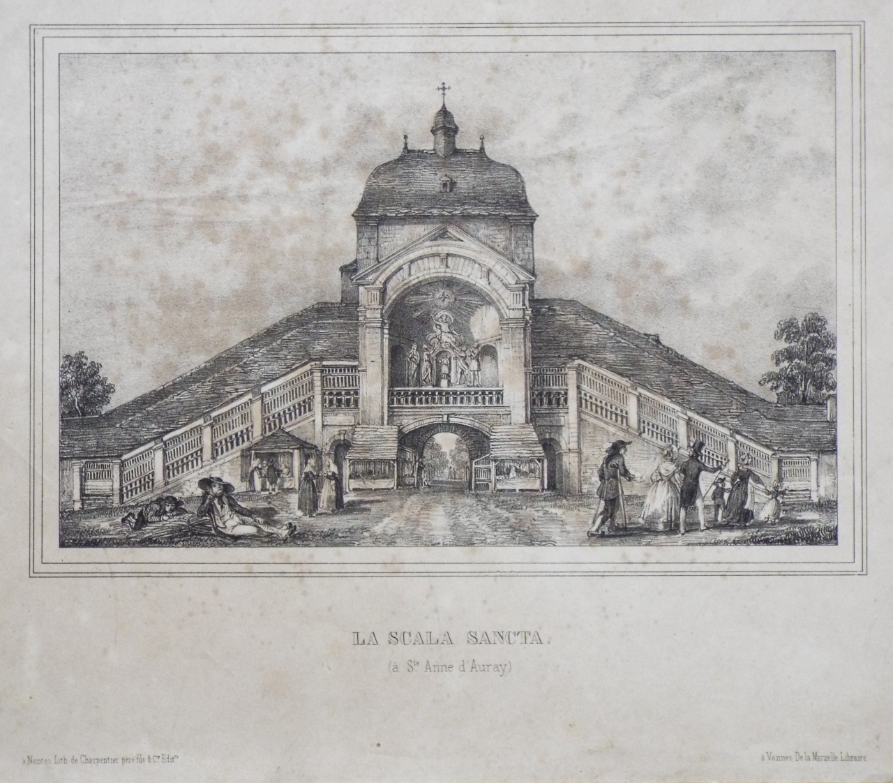 Lithograph - La Scala Sancta (Ste. Anne d'Auray)
