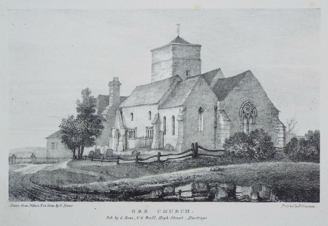 Lithograph - Ore Church. - Rowe