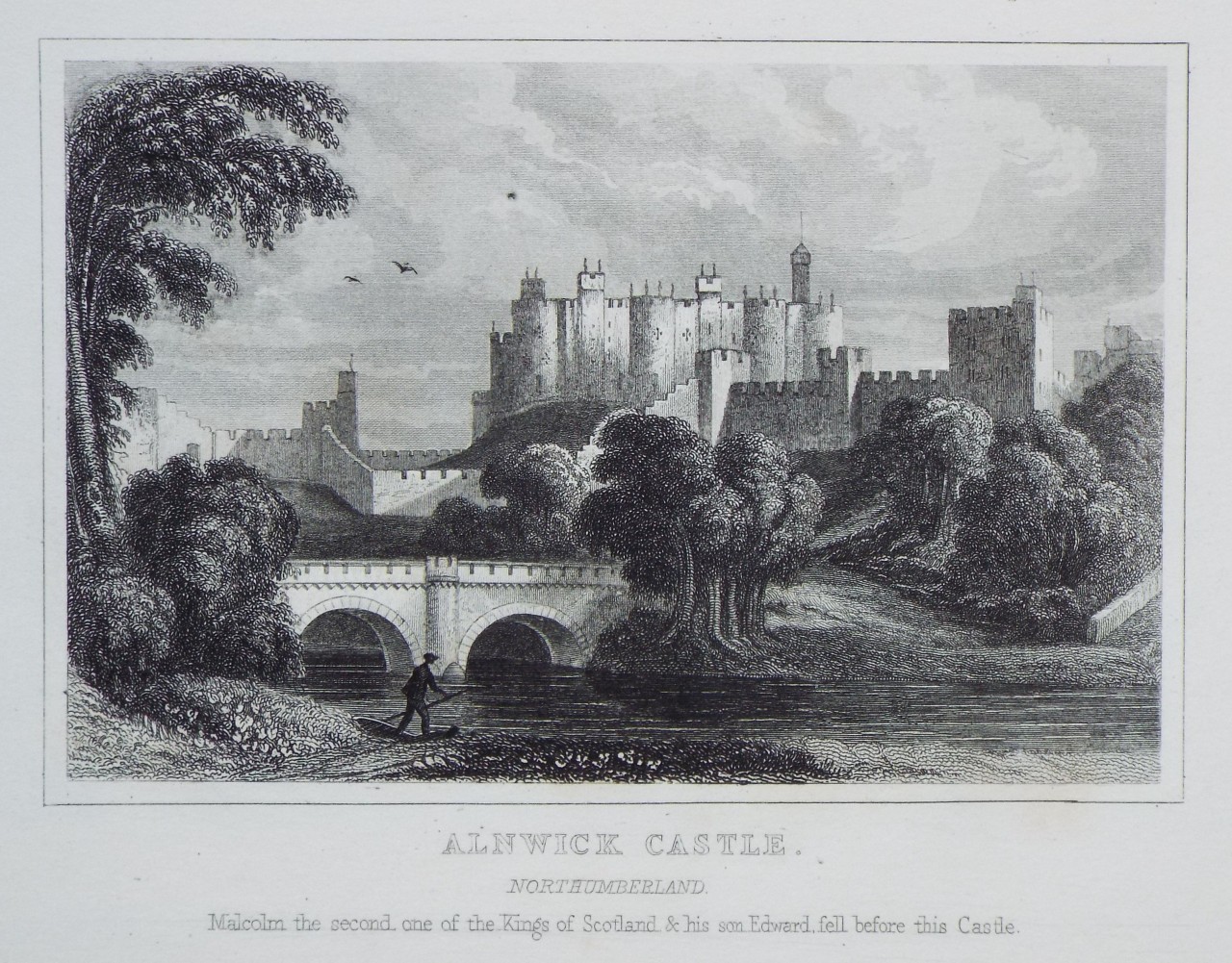 Print - Alnwick Castle. Northumberland.