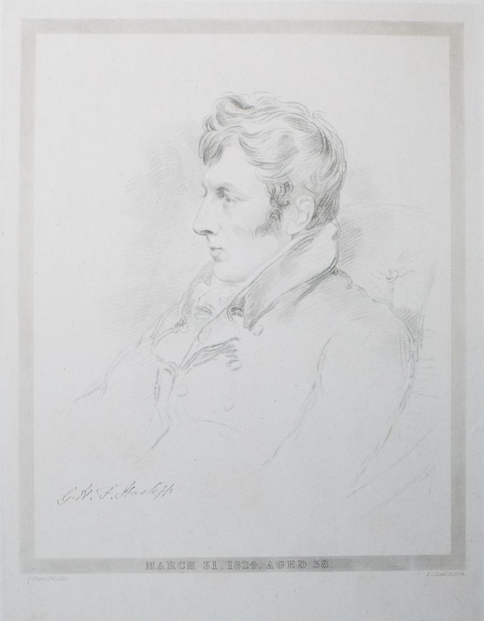 Stipple - G. H. W. F. Hartopp March 31 1824, Aged - Lewis