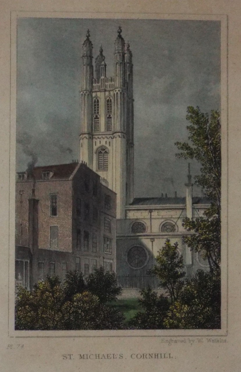 Print - St. Michael's Cornhill. - Watkins