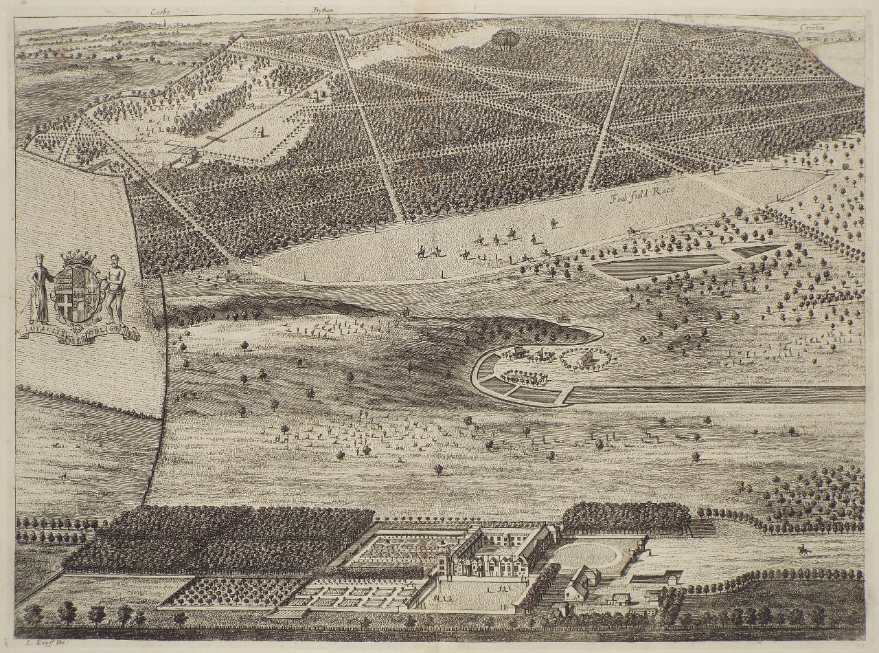 Print - Grimsthorp in the County of Lincoln, the Seat of the Rt. Hon. Robert Earl of Lindsey - Kip