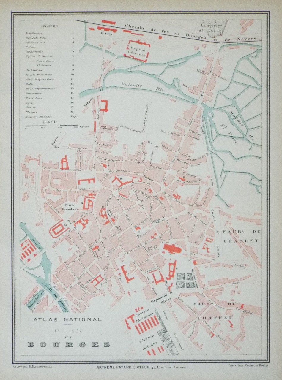 Map of Bourges - Bourges