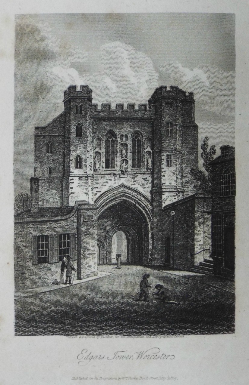 Print - Edgars Tower, Worcester. - Storer