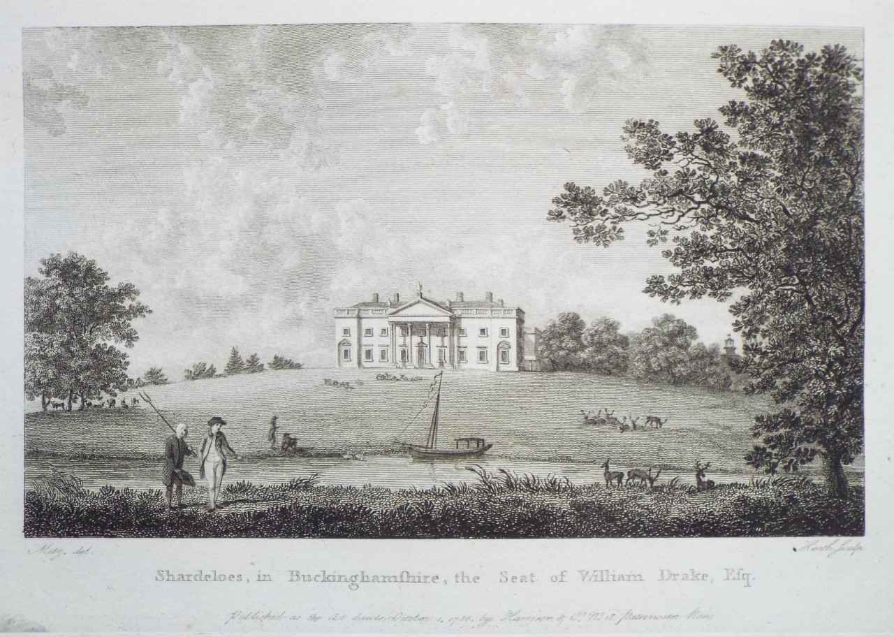 Print - Shardeloes, in Buckinghamshire, the Seat of William Drake, Esq. - 