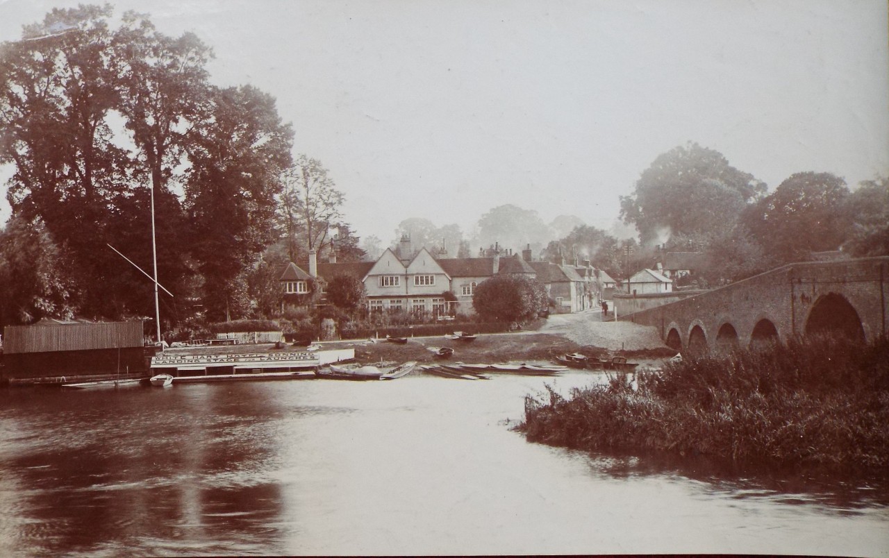 Photograph - White Hart Hotel and Sonning Bridge.