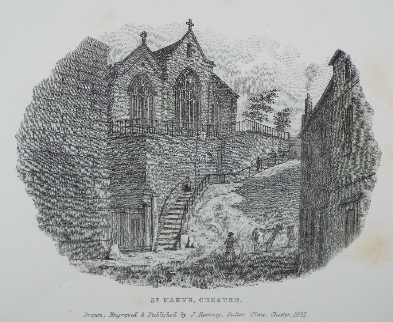 Print - St. Mary's, Chester. - Romney