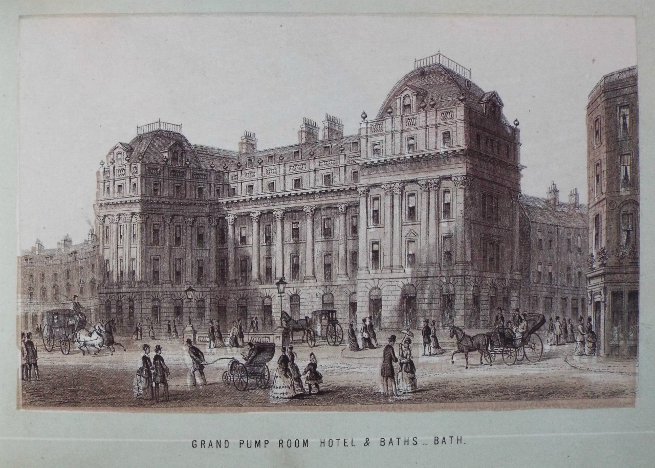 Chromo-lithograph - Grand Pump Room Hotel & Baths _ Bath. - T