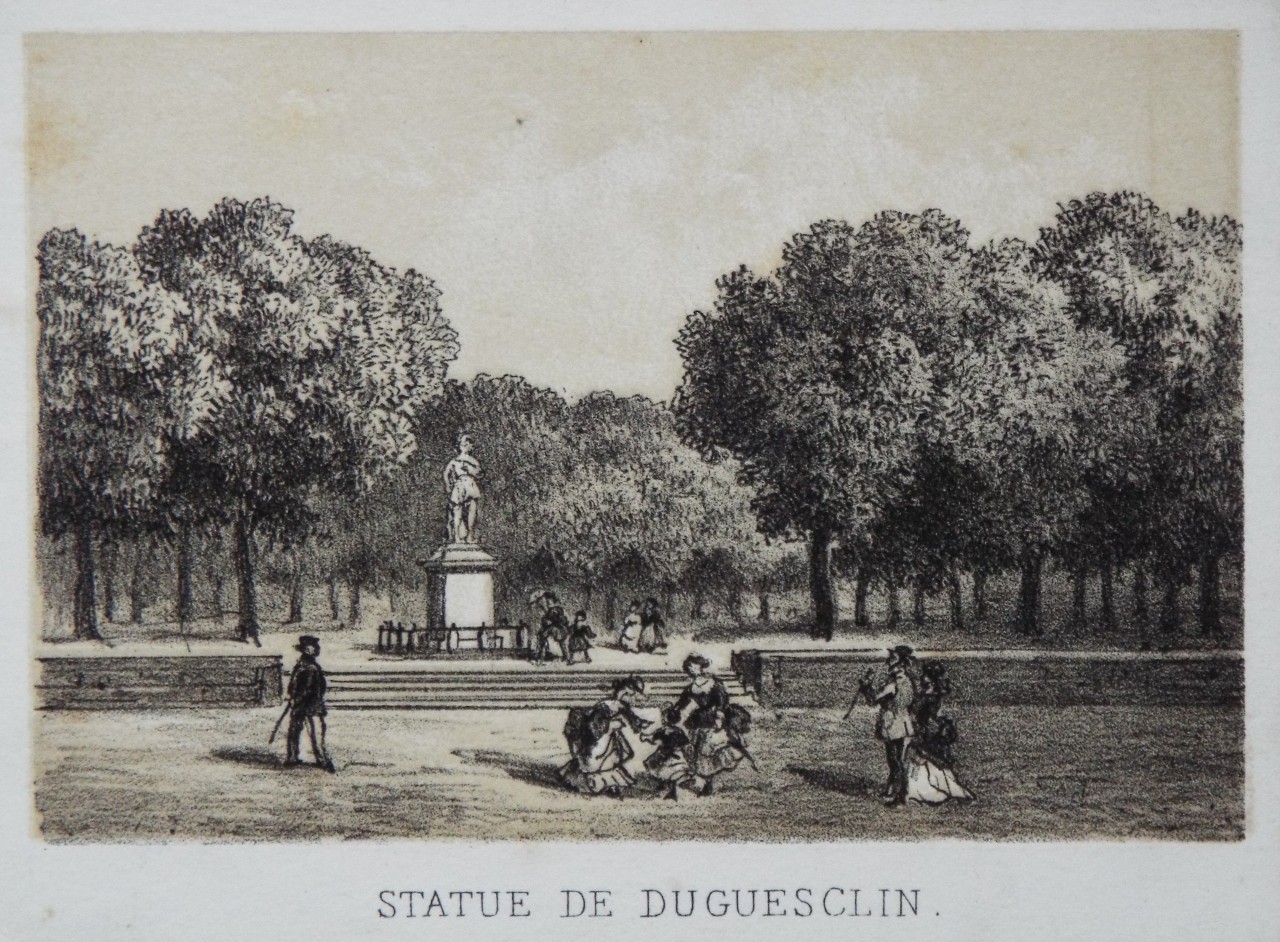 Lithograph - Statue du Guesclin.