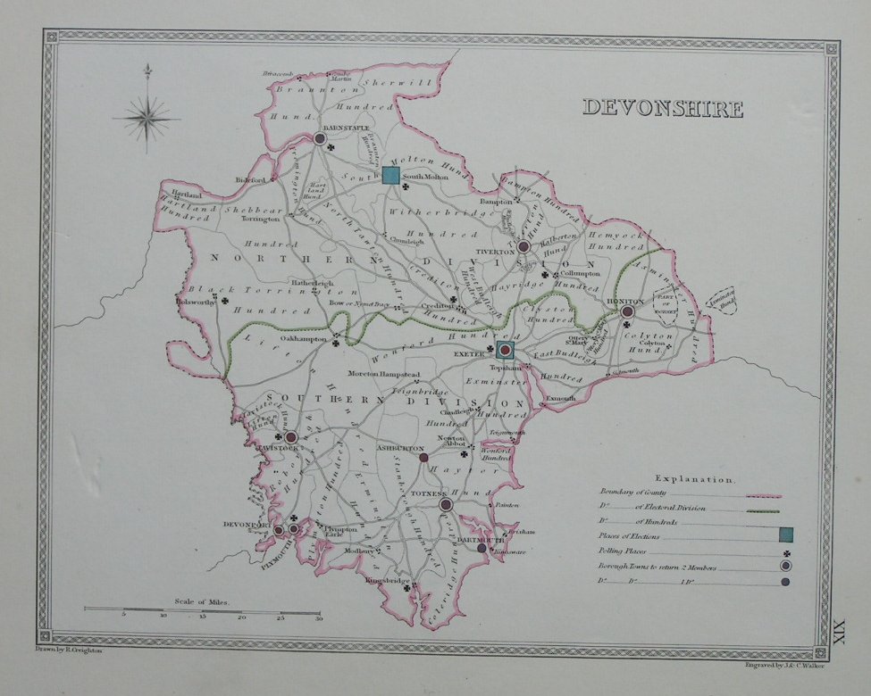 Map of Devon - Creighton-Walker