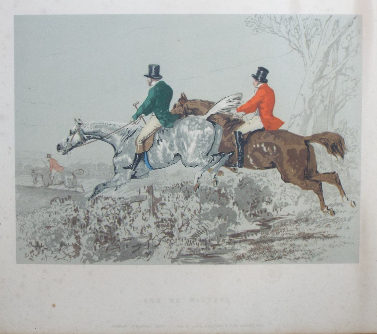 Chromo-lithograph - Herring's Sporting Sketches. And No Mistake.
