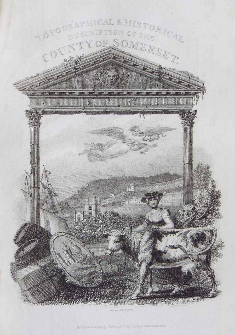 Print - Topographical & Historical Description of the County of Somerset. - 