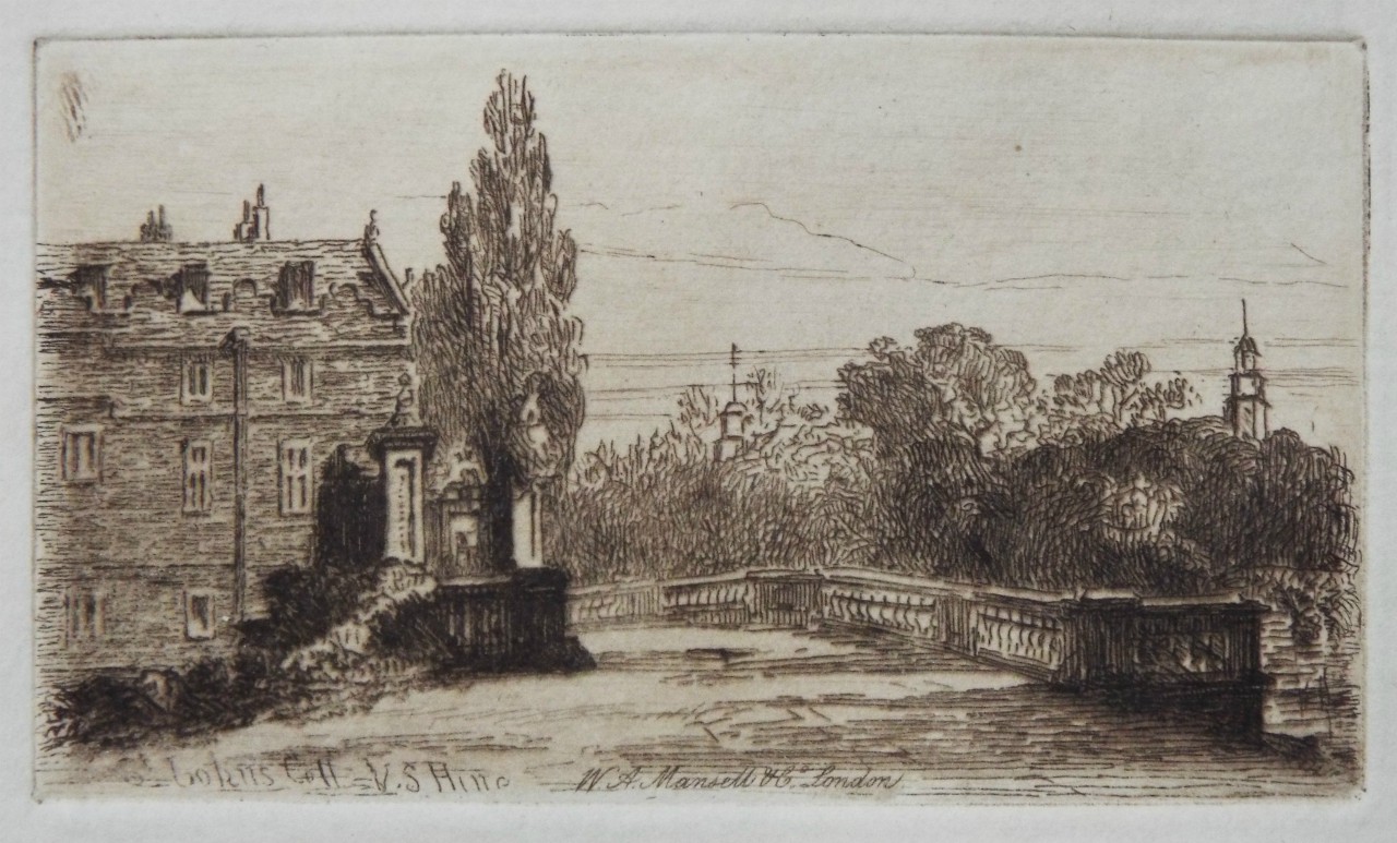 Etching - St. Johns Coll - Hine