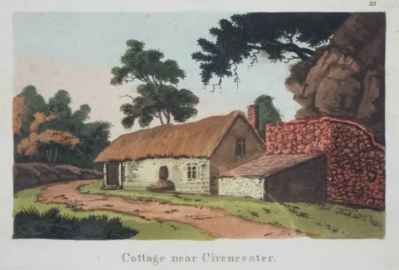 Aquatint - Cottage near Cirencester.