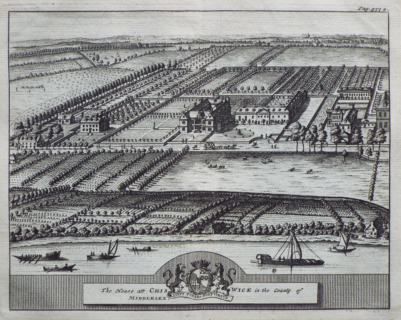 Print - The House att Chiswick in the County of Middlesex.