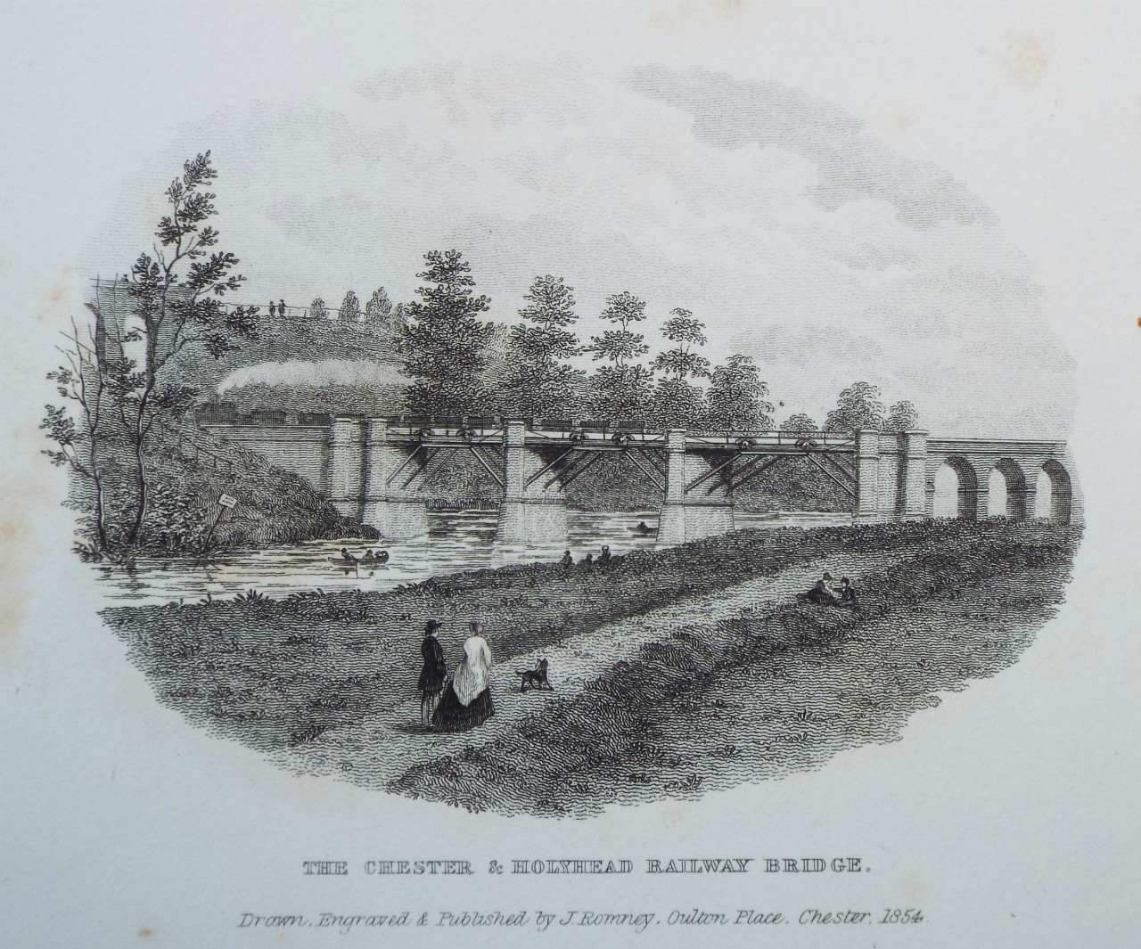 Print - The Chester & Holyhead Railway Bridge. - Romney