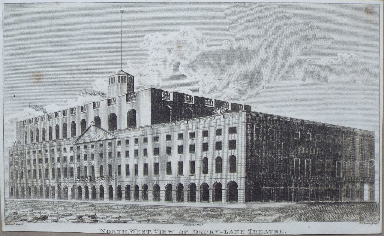 Print - North West View of Drury Lane Theatre - Thomas