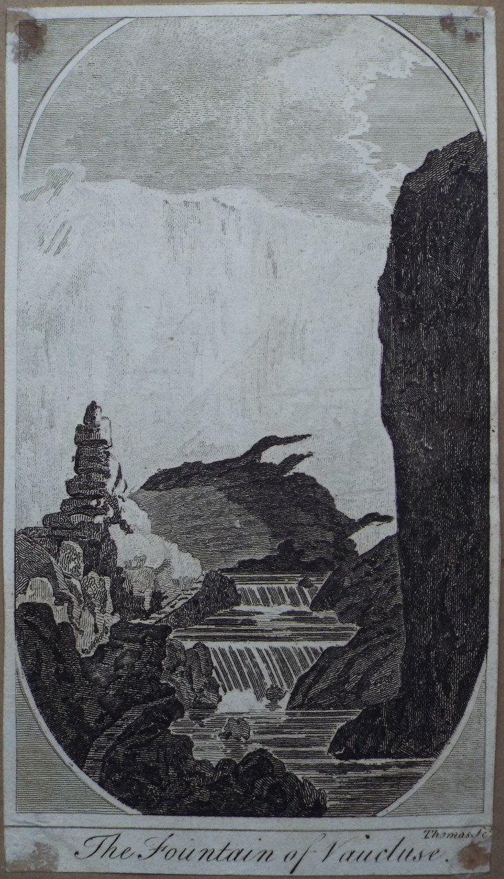 Print - The Fountaine of Vaucluse. - 