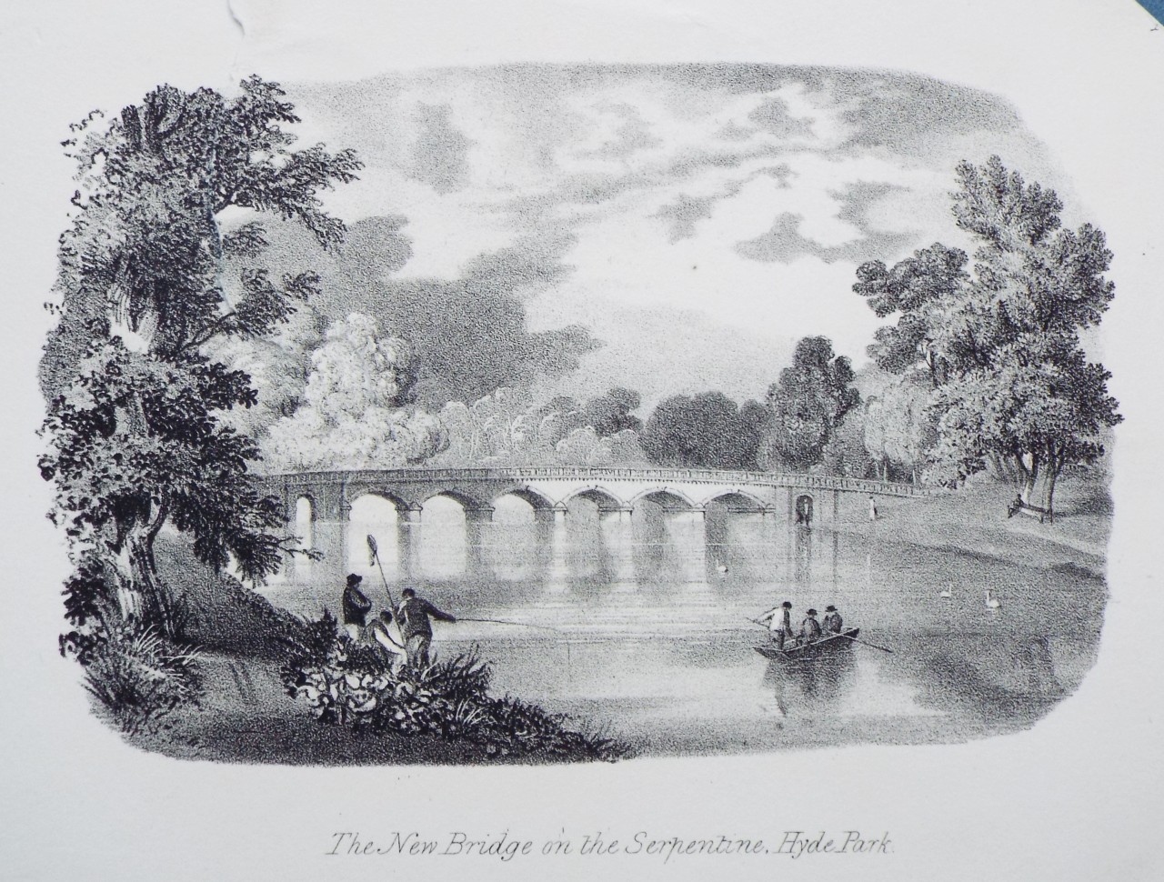 Lithograph - The New Bridge on the Serpentine, Hyde Park.