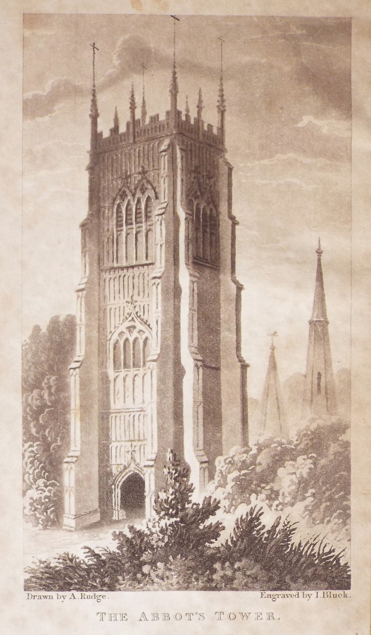 Aquatint - The Abbot's Tower. - Bluck