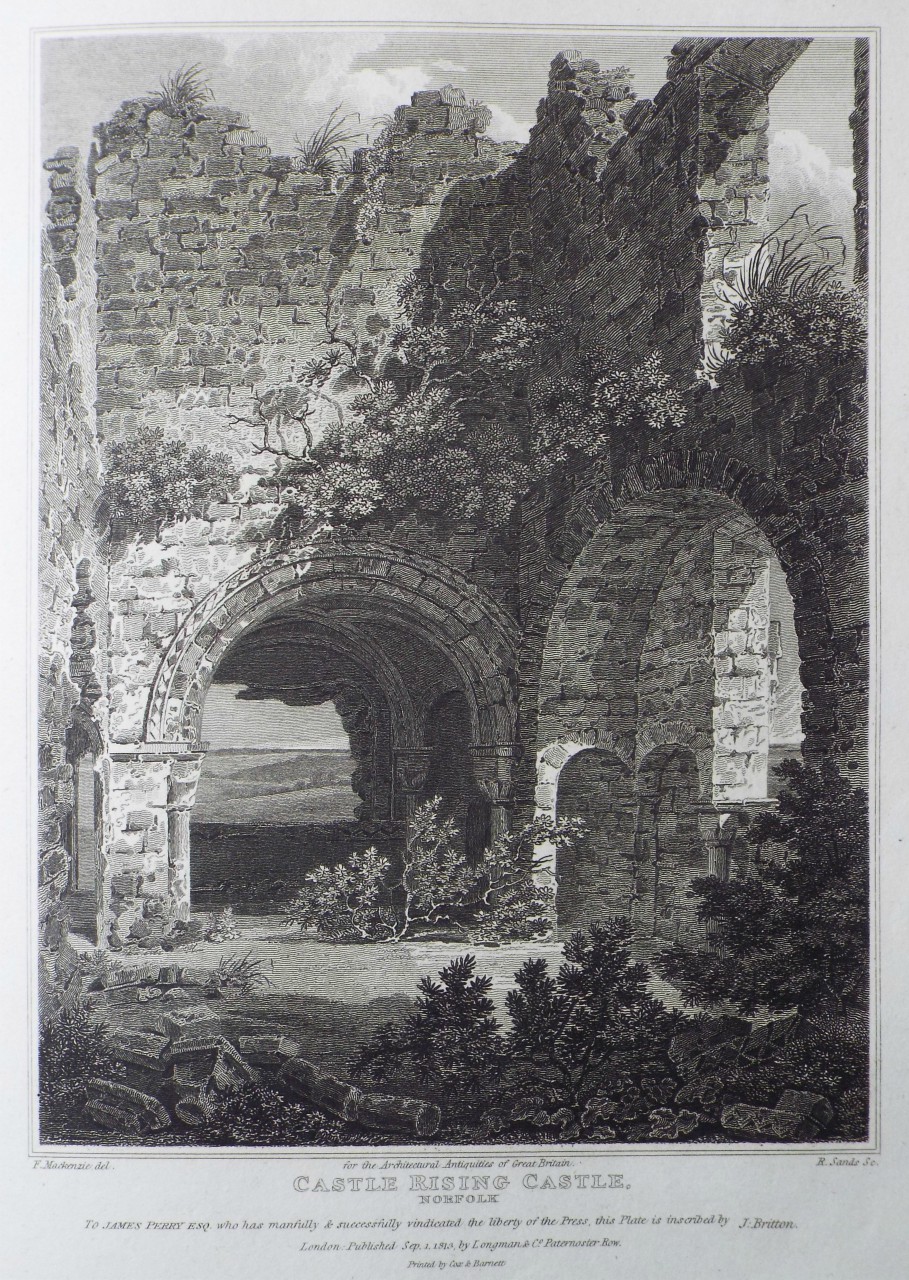 Print - Castle Rising Castle, Norfolk. - Sands