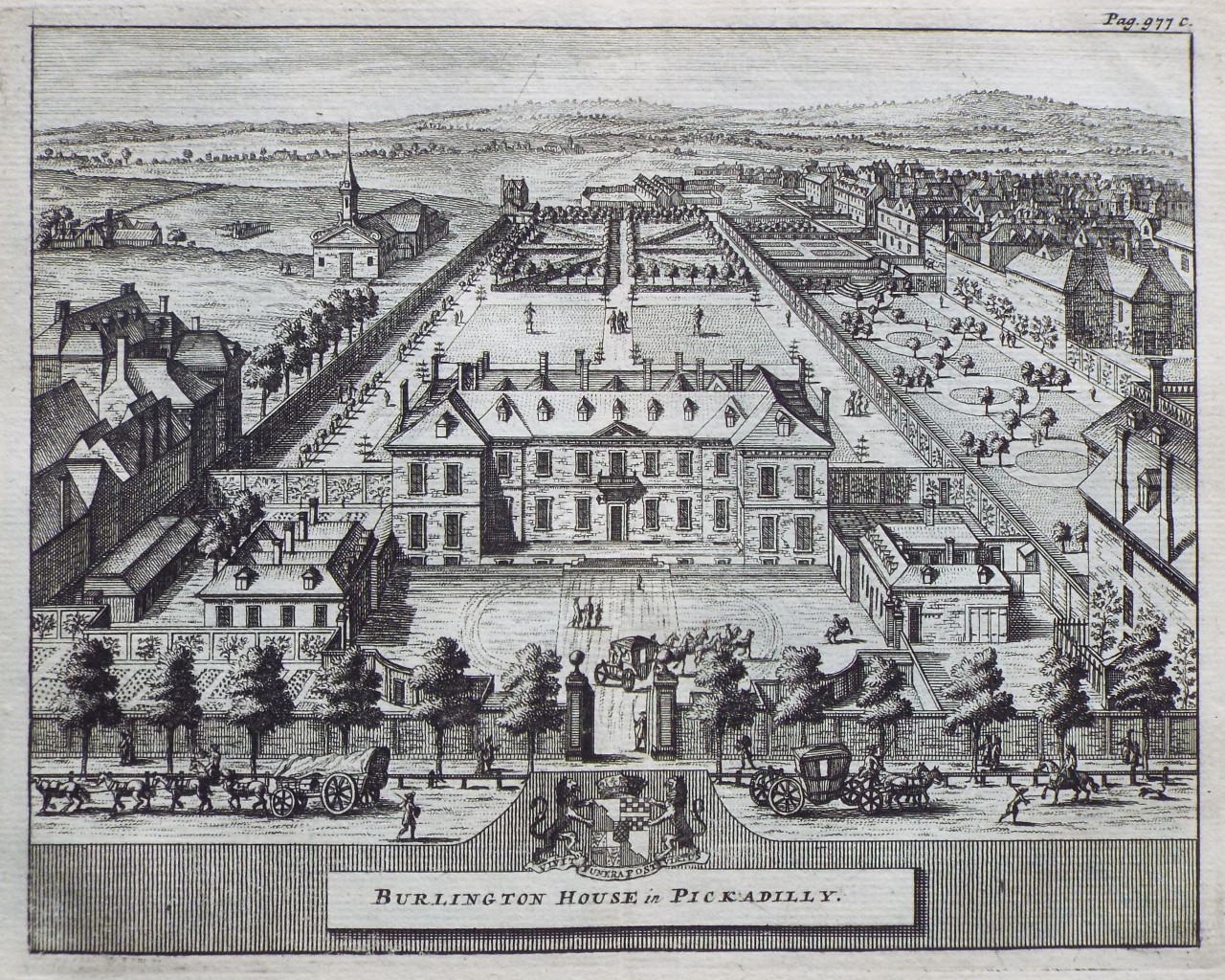 Print - Burlington House in Pickadilly