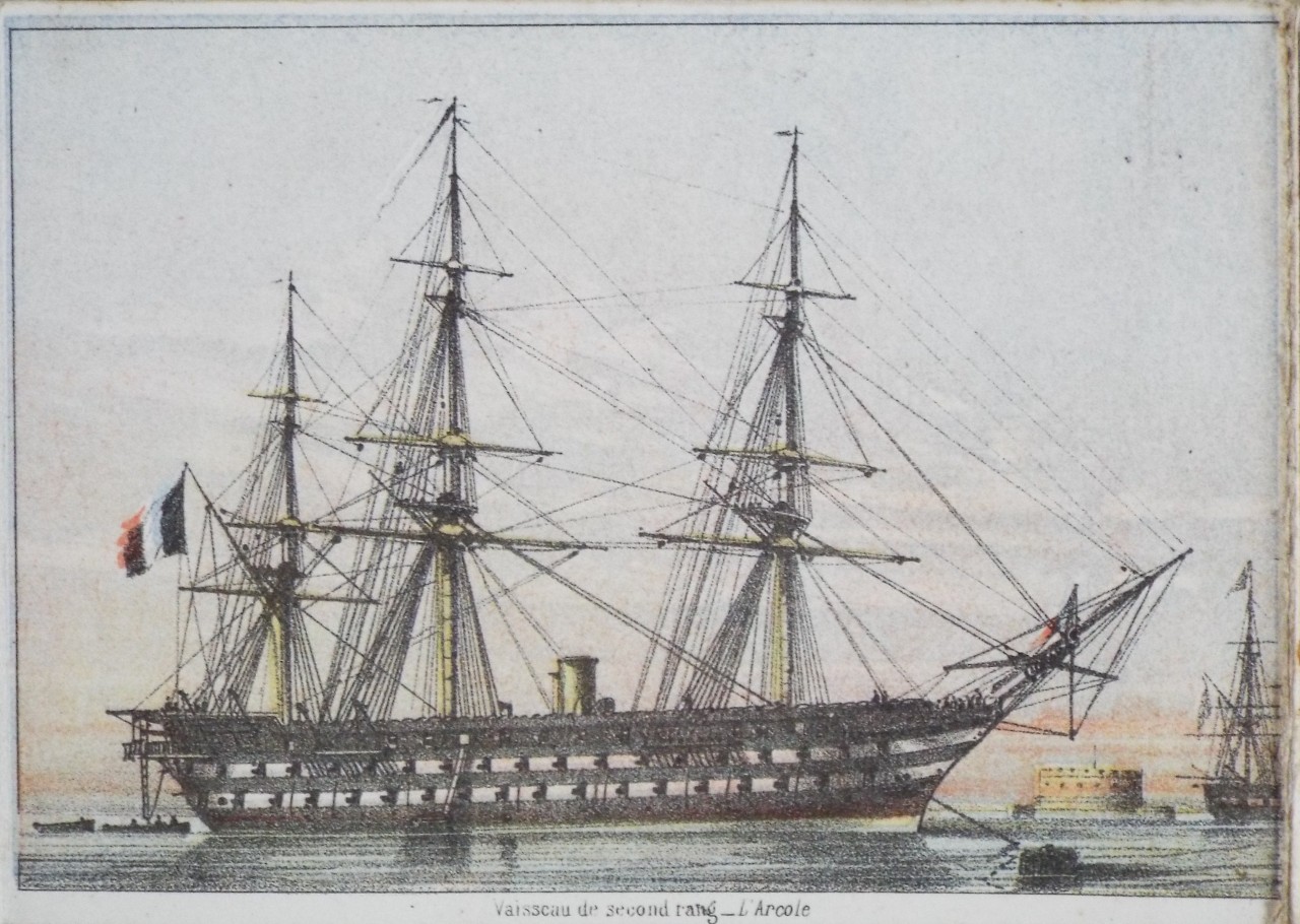 Lithograph - Vaisseau de second rang - L'Arcole.