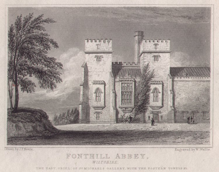 Print - Fonthill Abbey The East Oriel etc etc - Wallis