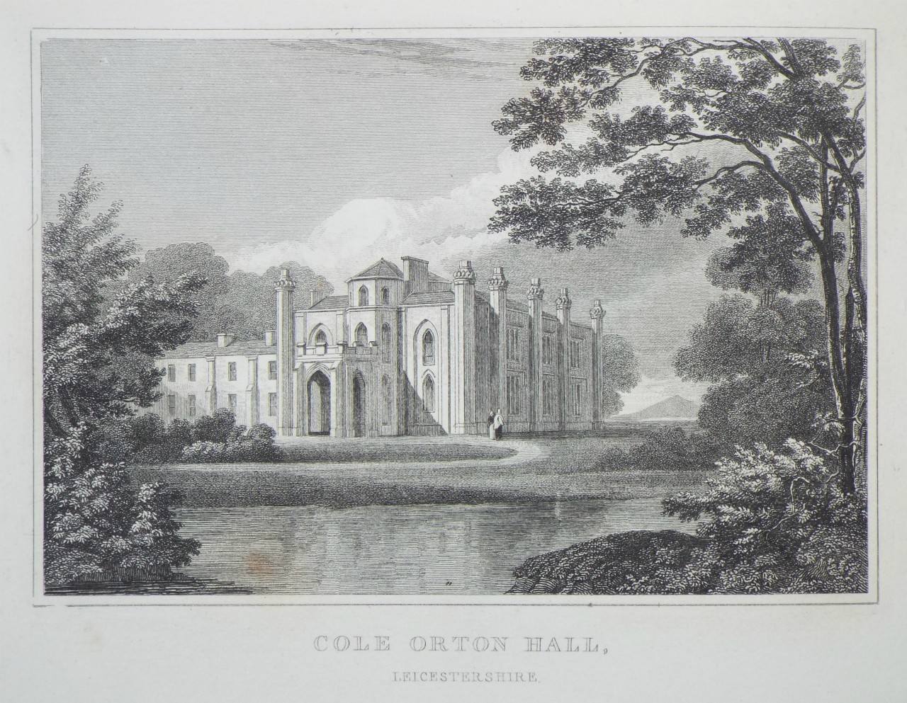 Print - Cole Orton Hall, Leicestershire. - Radclyffe