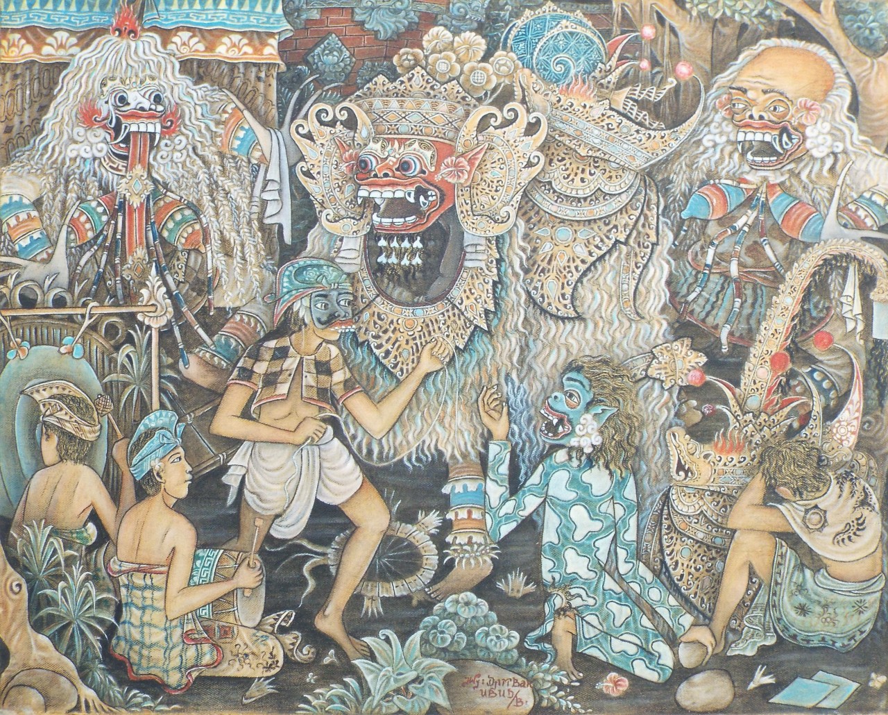 Watercolour - Balinese Batuan school painting