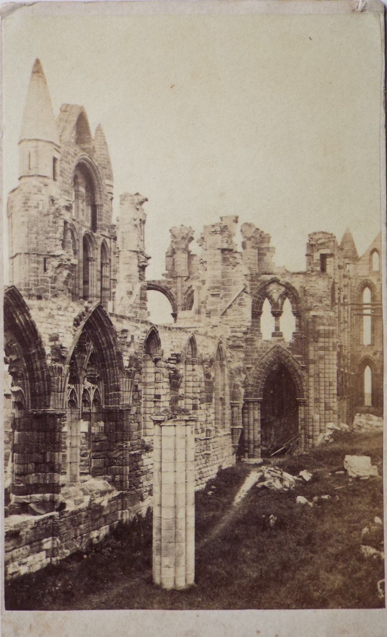 Photograph - Whitby Abbey interior of nave