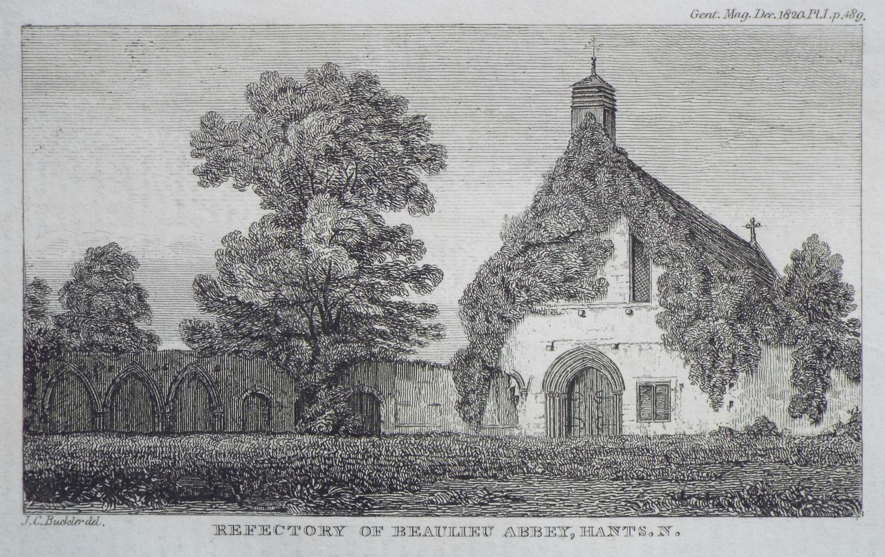 Print - Refectory of Beaulieu Abbey, Hants. N.