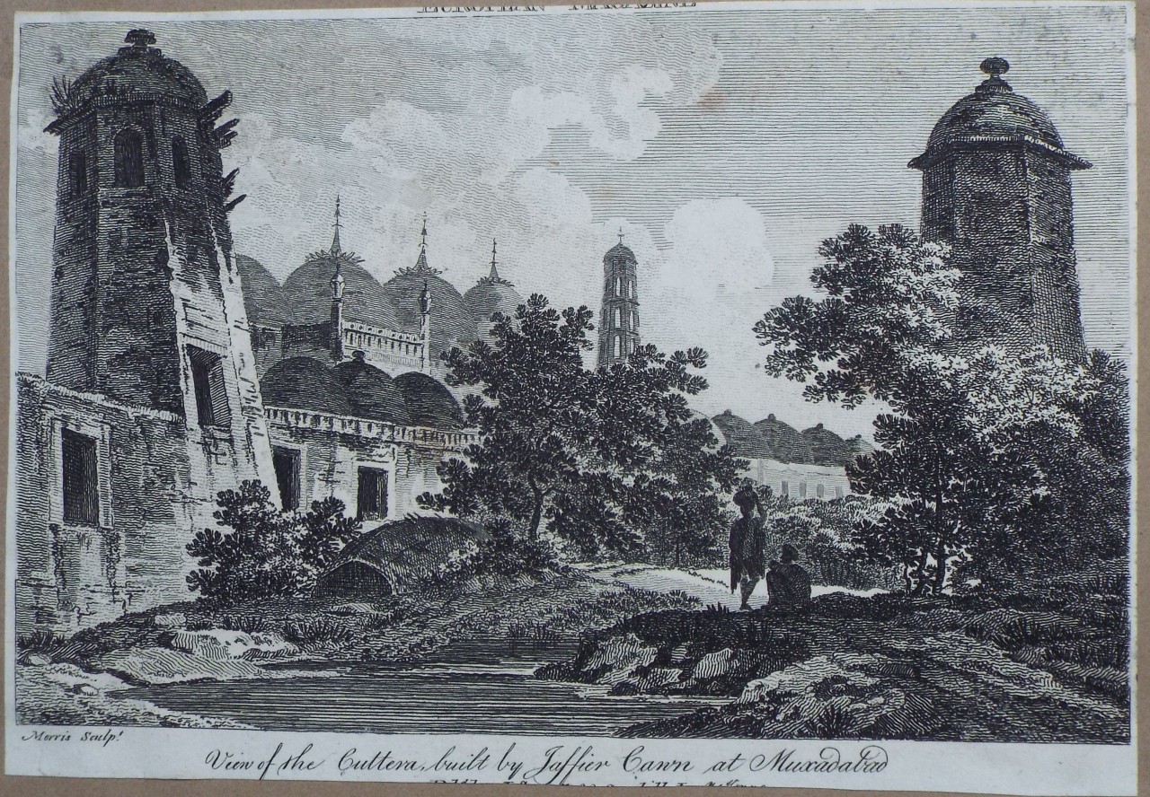 Print - View of the Cuttera, built by Jaffier Cawn at Muxadabad. - 