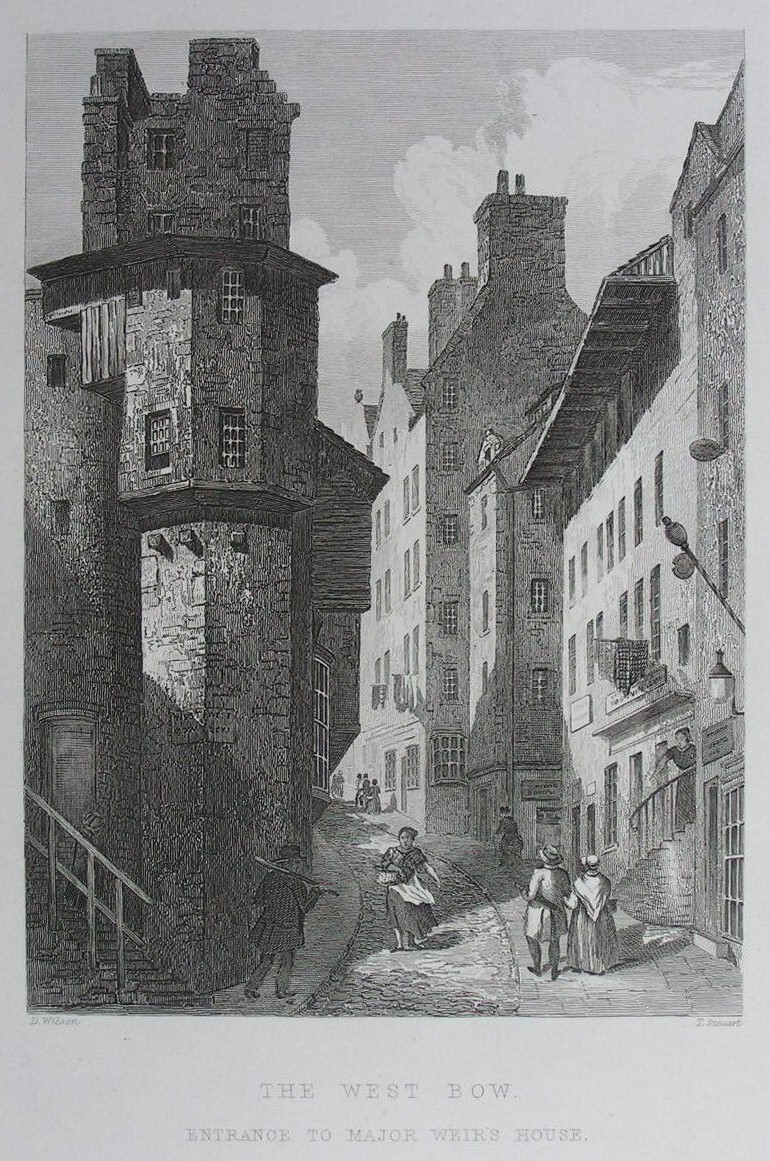 Print - The West Bow. Entrance to Major Weir's House - Stewart