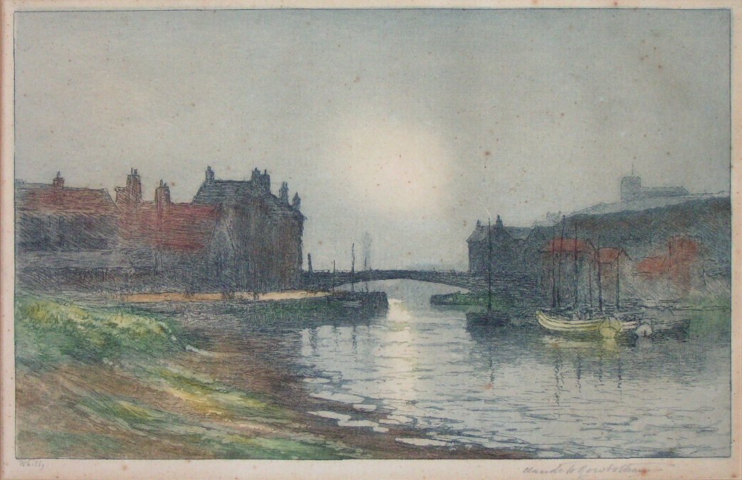 Etching - Whitby - Rowbotham