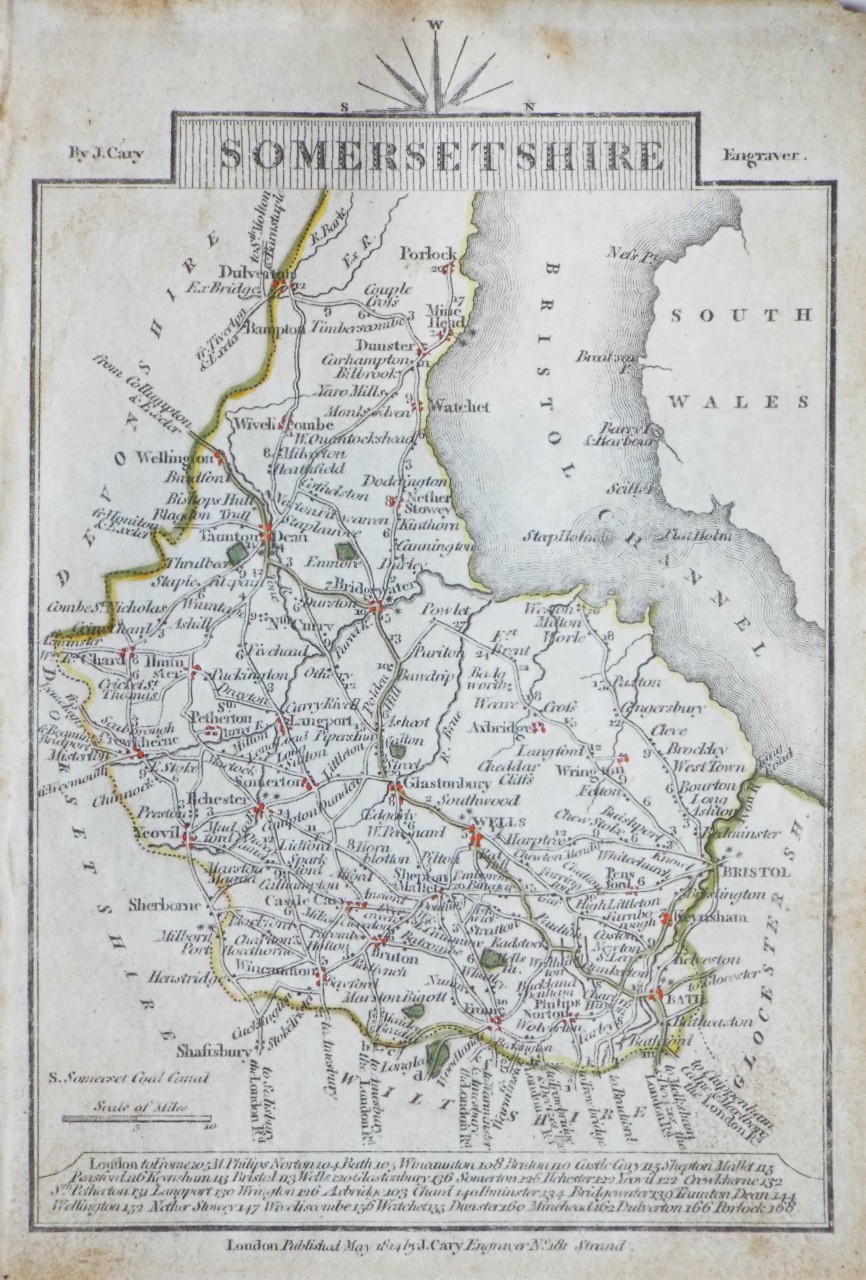 Map of Somerset