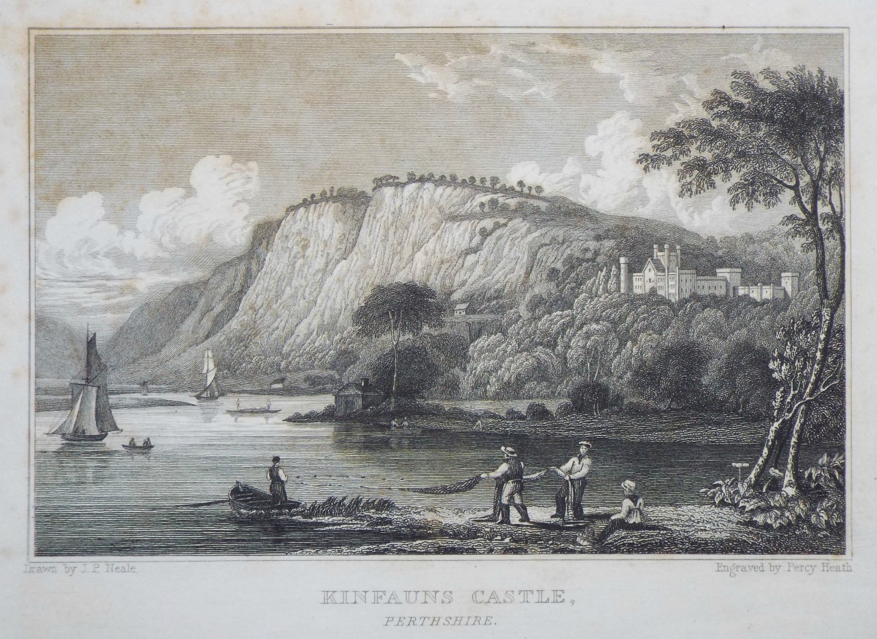 Print - Kinfauns Castle, Perthshire. - Heath