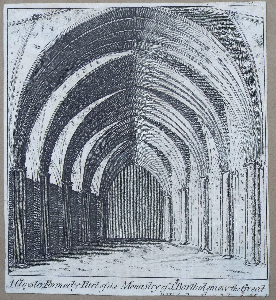 Print - A Cloyster, Formerly Part of the Monastry of St. Bartholemew the Great