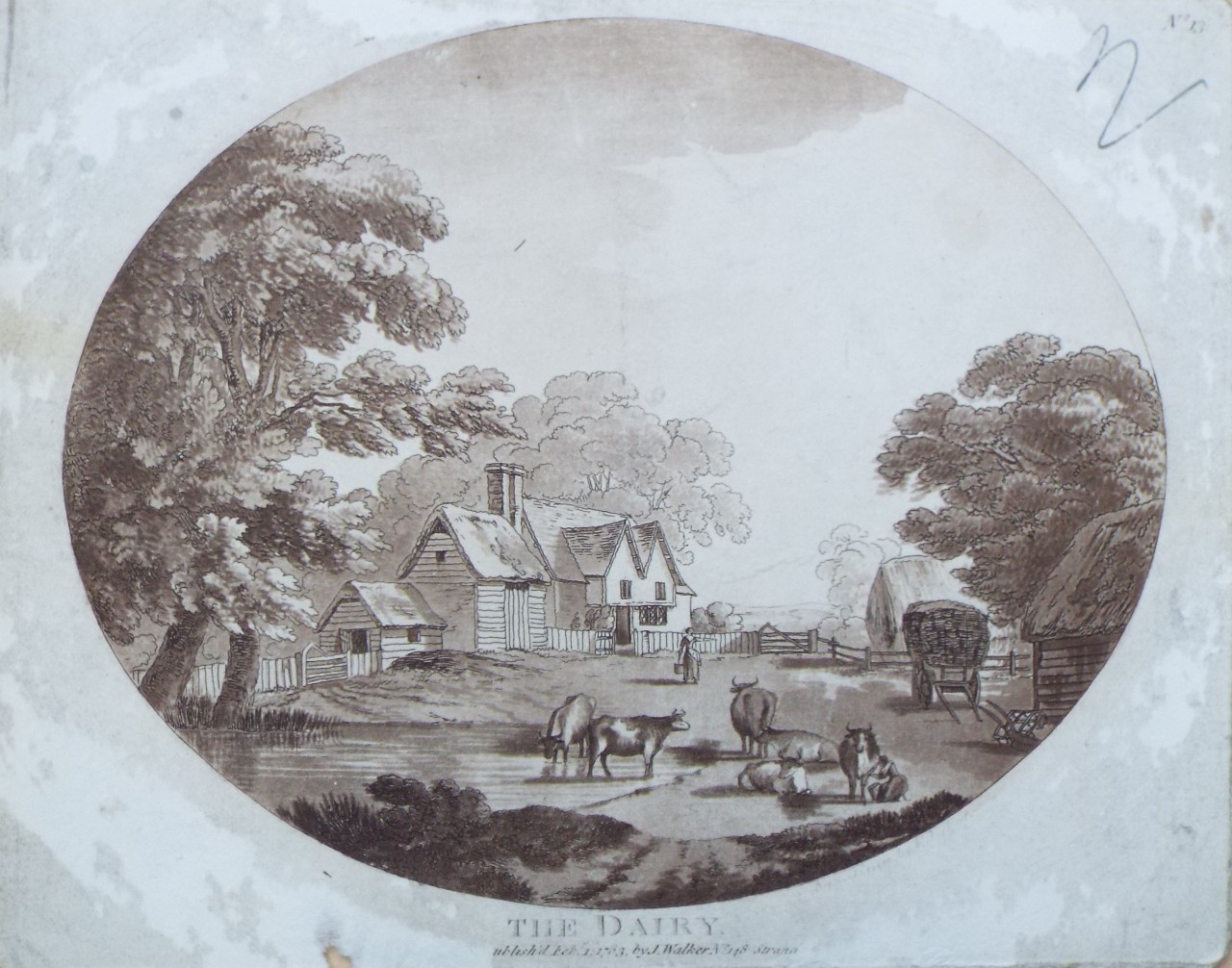 Aquatint - The Dairy. - Jukes