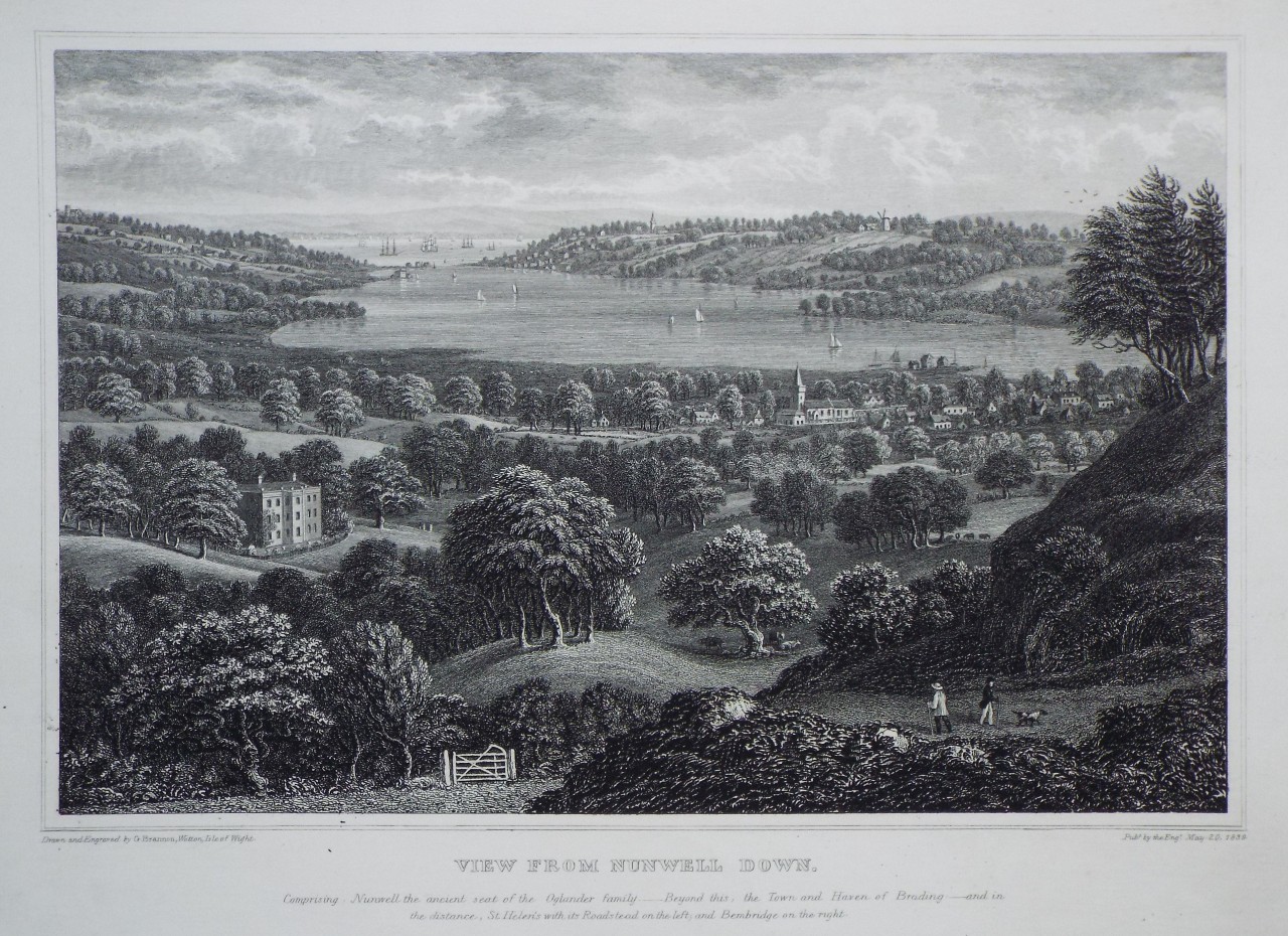 Print - View from Nunwell Down. - Brannon