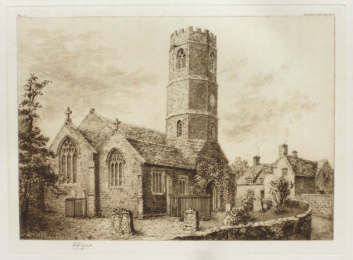 Etching - St. Peter's, Bishop's Hull - Piper